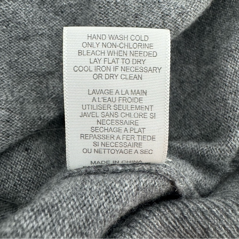 Equipment Femme Sweater Women’s M Gray Pullover Embellished Neck - Picture 9 of 13